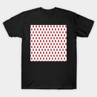 Hand drawn christmas red trees T-Shirt